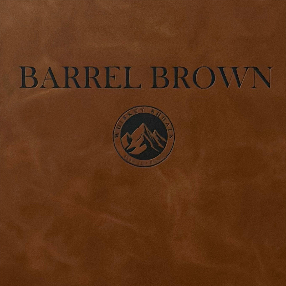 Barrel Brown - Custom Laser Engraved Leather Patch w/ Adhesive